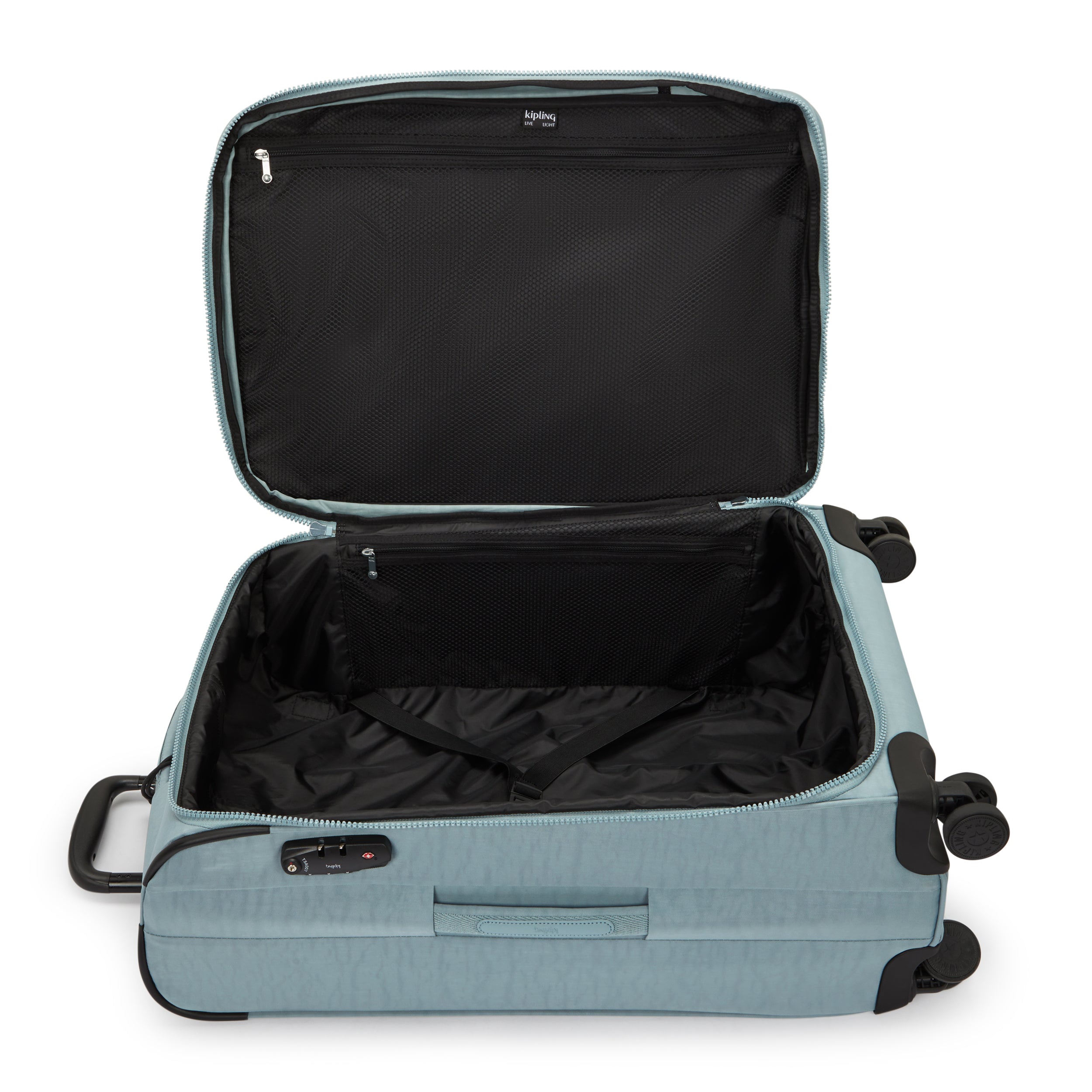 Kipling New Youri Spin M Relaxed Grey Medium Expandable Wheeled Luggage I7706-3NL