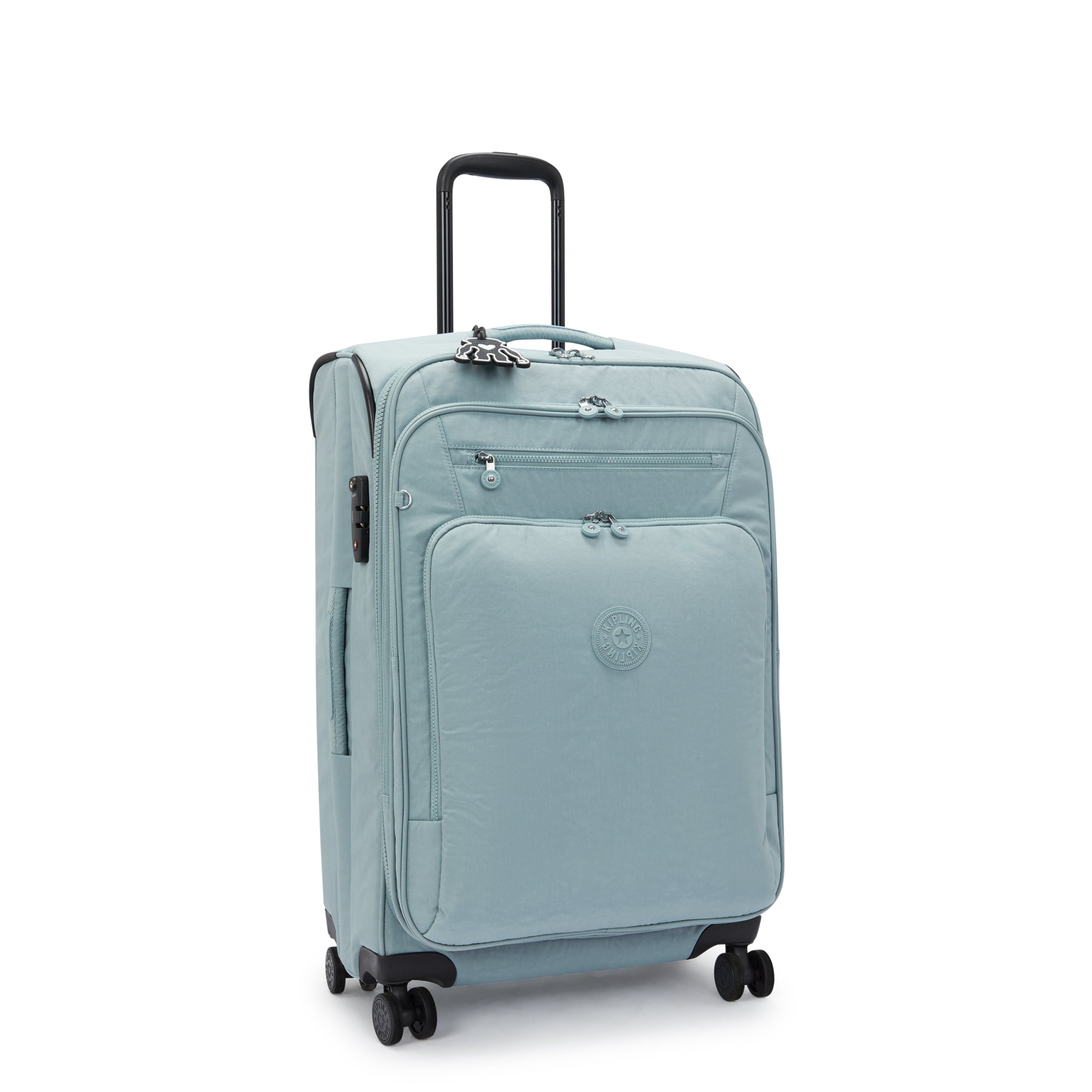 Kipling New Youri Spin M Relaxed Grey Medium Expandable Wheeled Luggage I7706-3NL