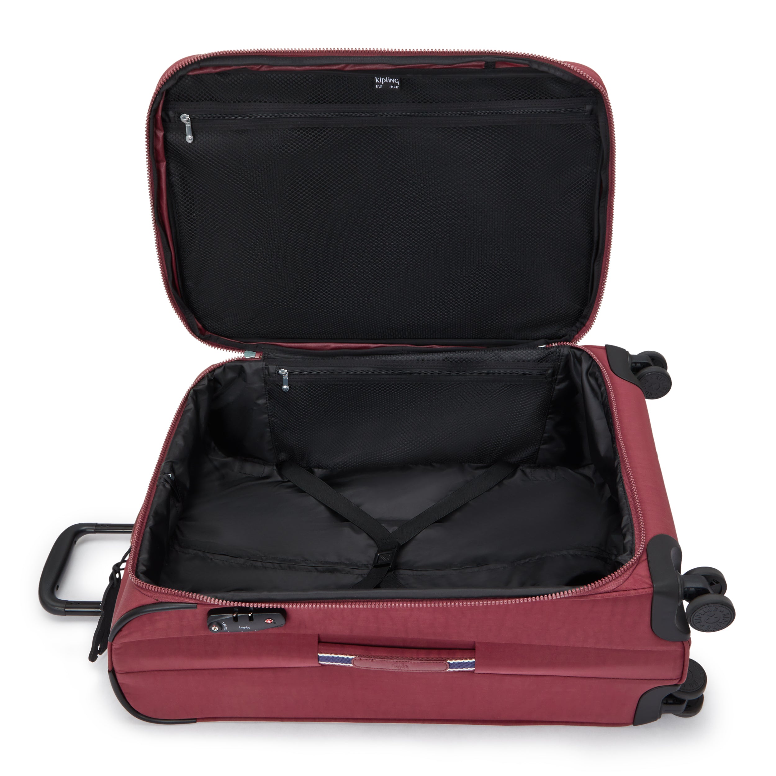 Kipling New Youri Spin M Lounge Wine Medium expandable wheeled luggage I7706-5FW