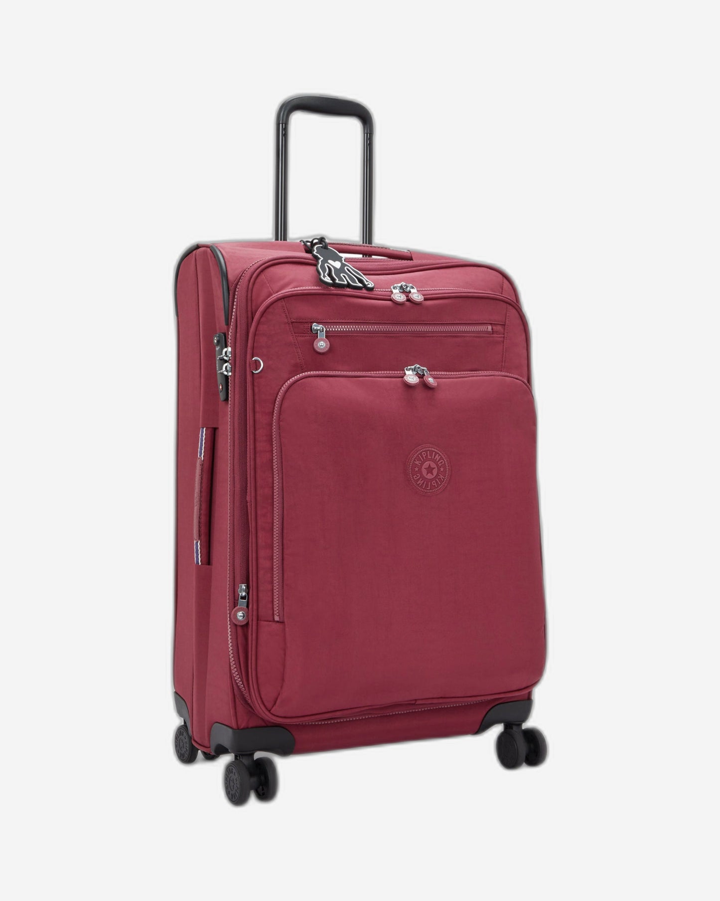 Kipling New Youri Spin M Lounge Wine Medium expandable wheeled luggage I7706-5FW