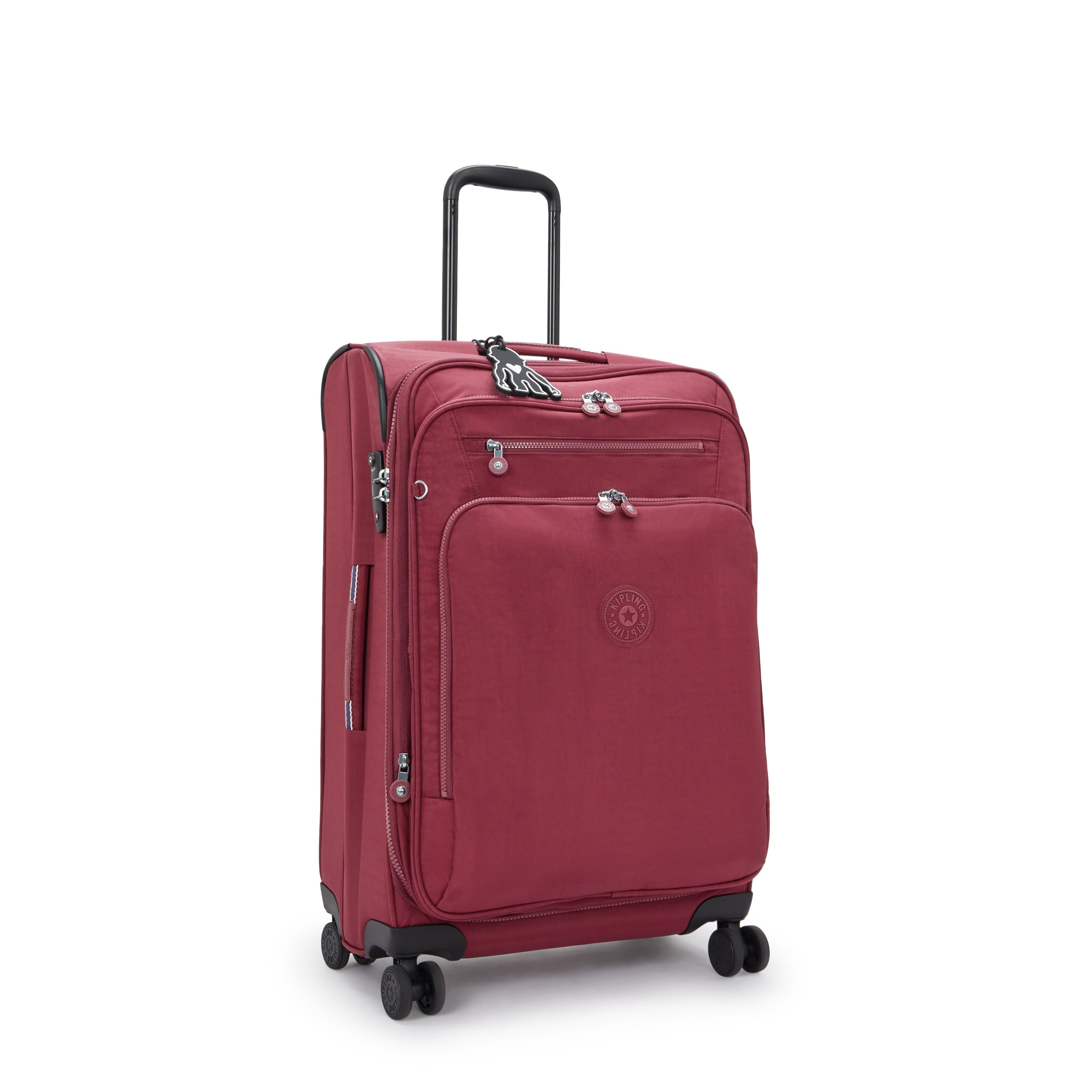 Kipling New Youri Spin M Lounge Wine Medium expandable wheeled luggage I7706-5FW