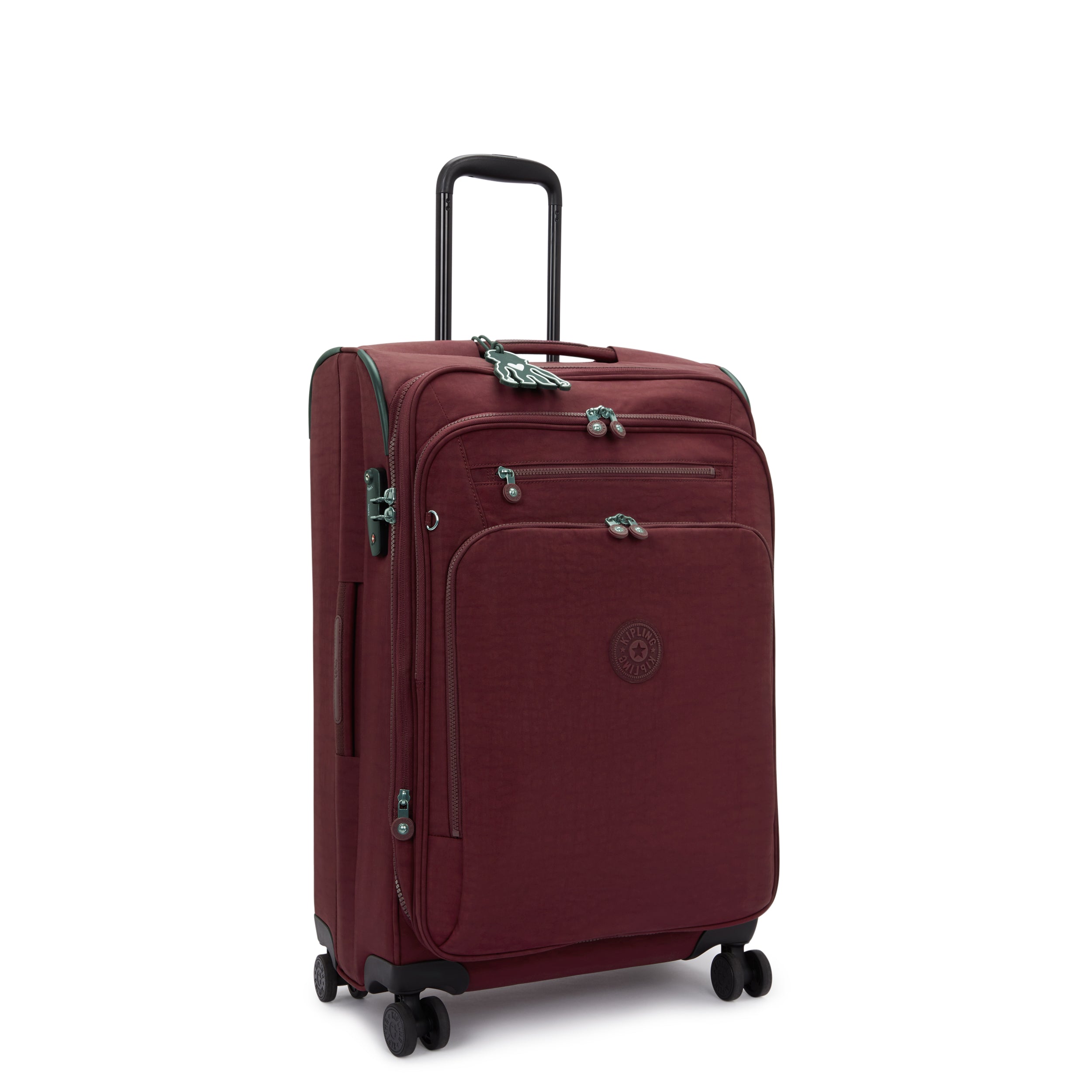 Kipling New Youri Spin M Lounge Wine Medium expandable wheeled luggage I7706-5FW