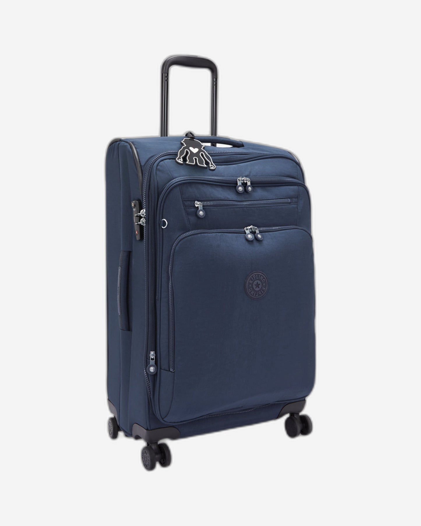 Kipling New Youri Spin M Blue Bleu 2 Medium Expandable Spinner C2I7706-96V