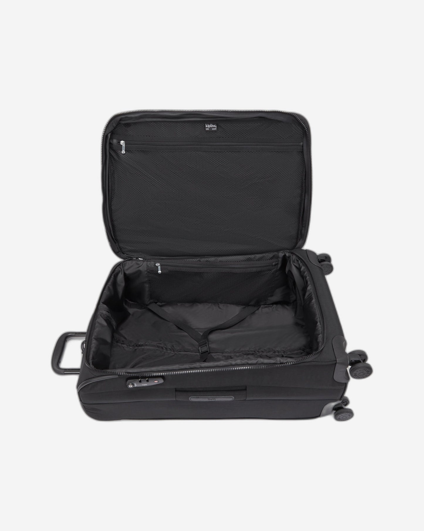 Kipling New Youri Spin M Black Noir Medium Expandable Spinner C2I7706-P39