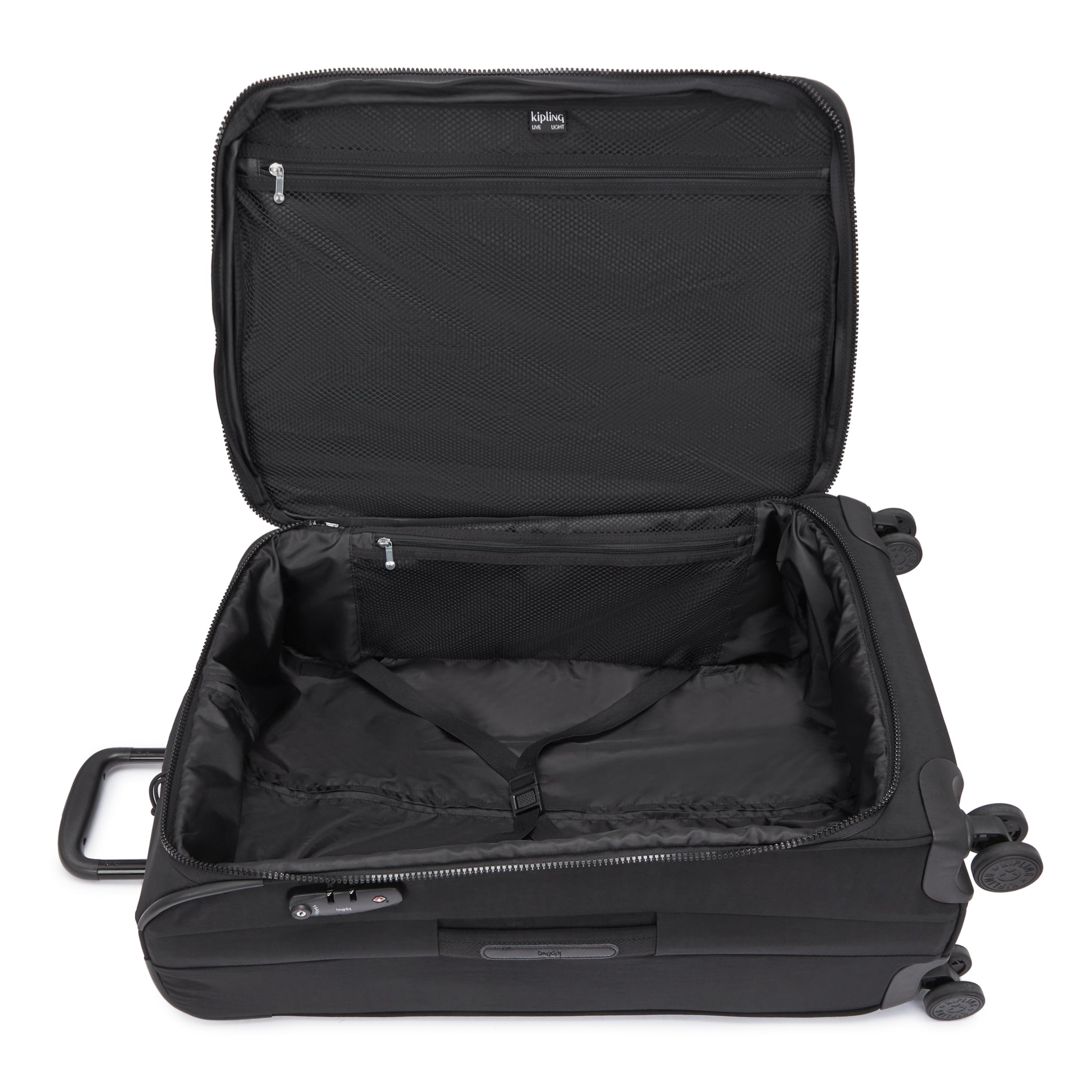 Kipling New Youri Spin M Black Noir Expandable Spinner C2I7706-P39