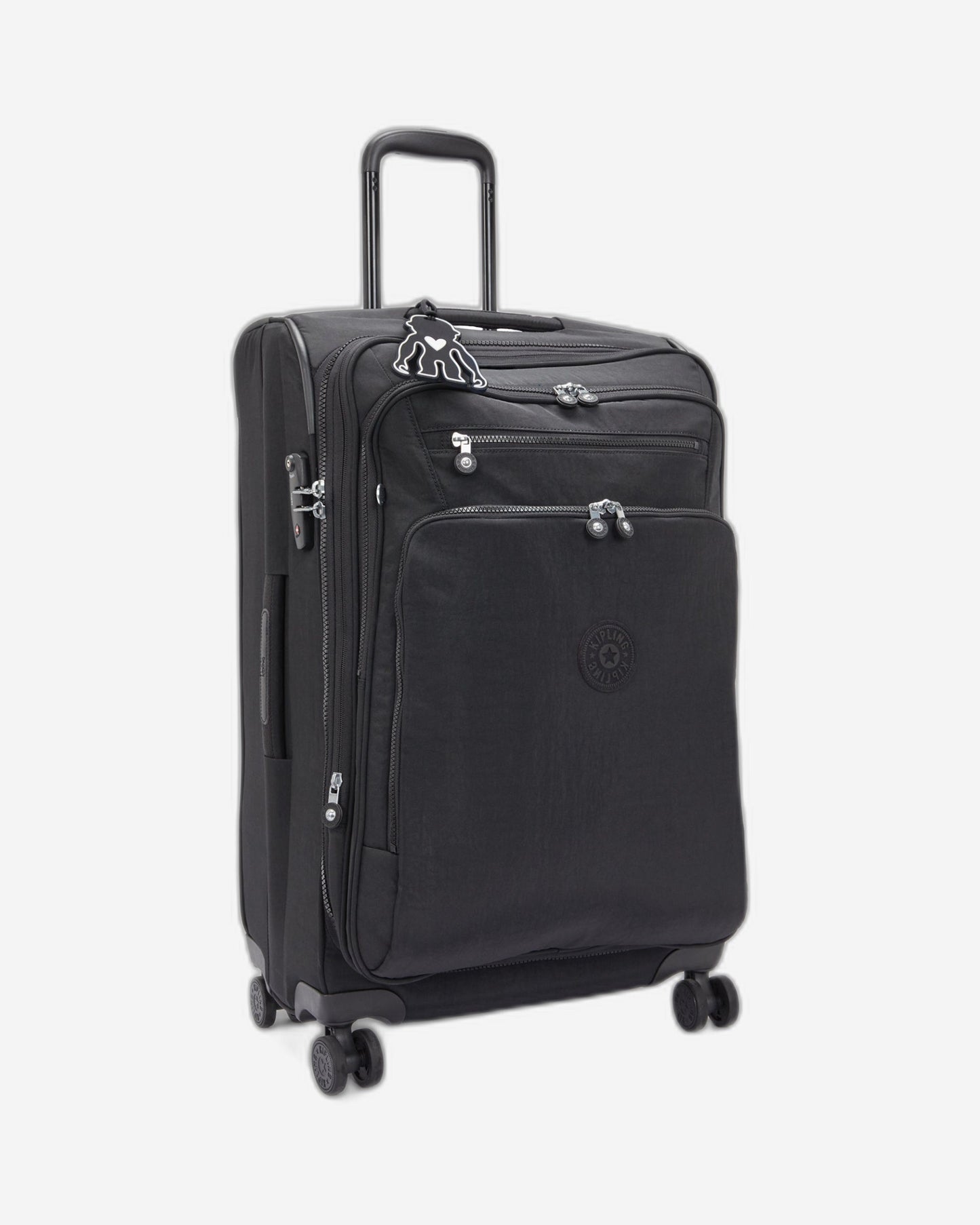 Kipling New Youri Spin M Black Noir Medium Expandable Spinner C2I7706-P39