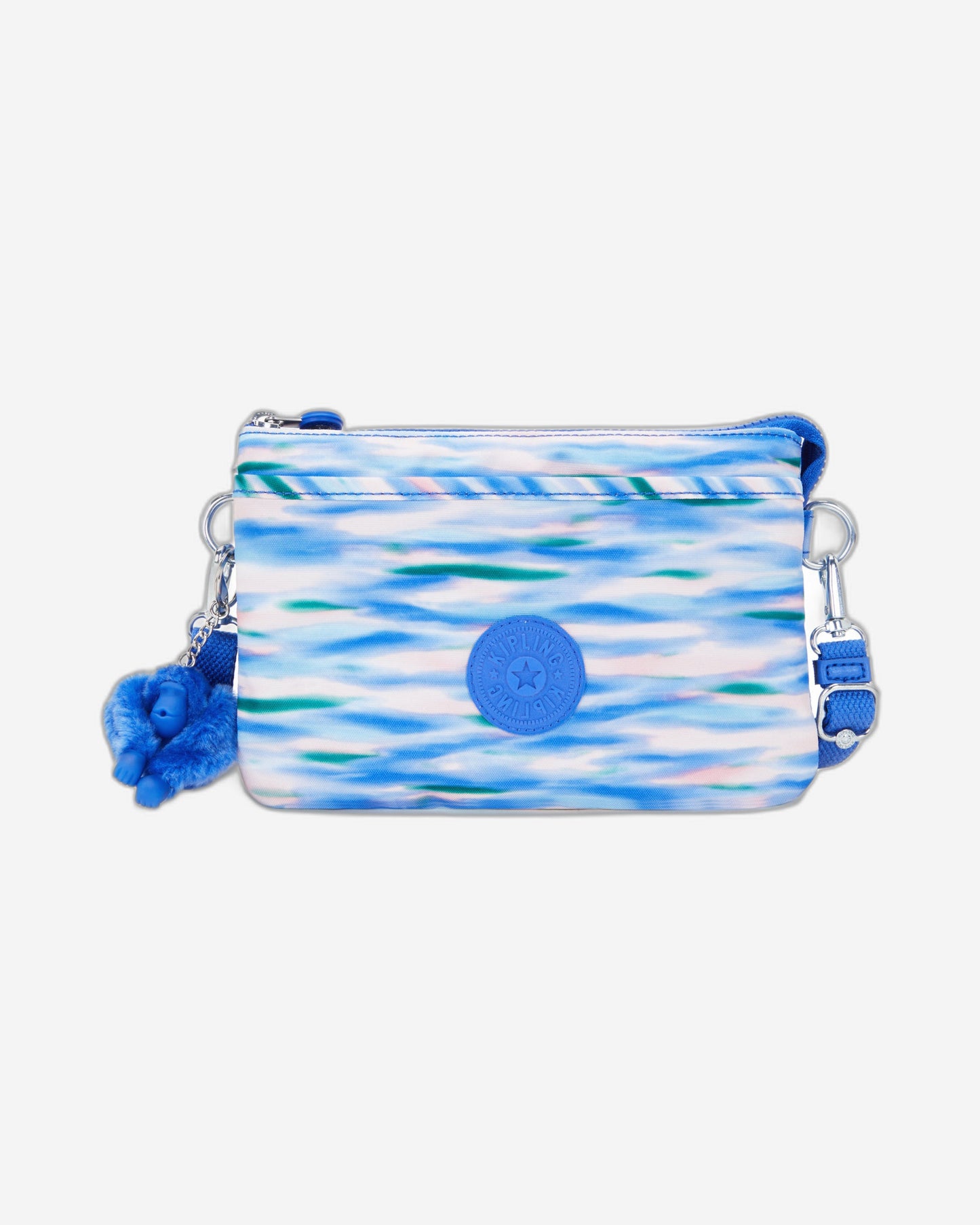 Kipling Riri Diluted Blue Large Pouch with Crossbody Strap C2I7780-TX9