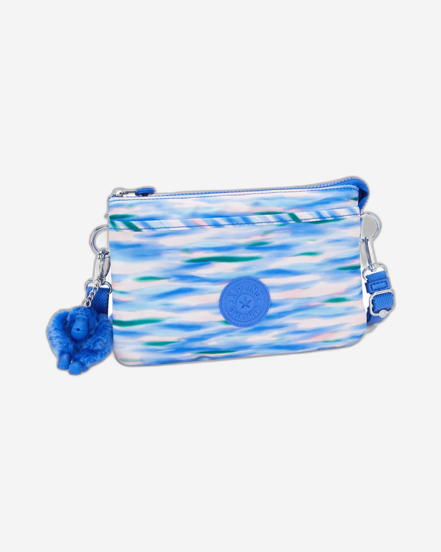 Kipling Riri Diluted Blue Large Pouch with Crossbody Strap C2I7780-TX9