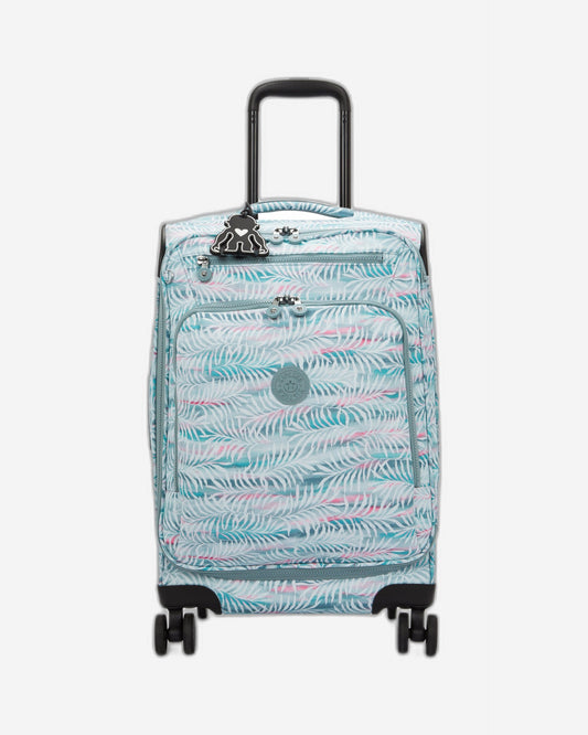 Kipling New Youri Spin S Palmtree Leaves Small Wheeled Luggage I7916-3QN