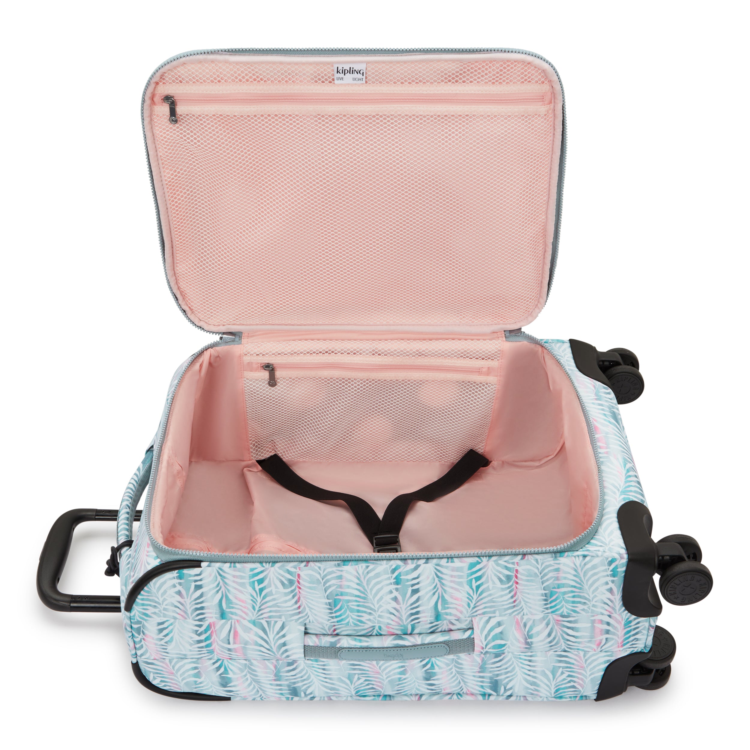 Kipling New Youri Spin S Palmtree Leaves Small Wheeled Luggage I7916-3QN
