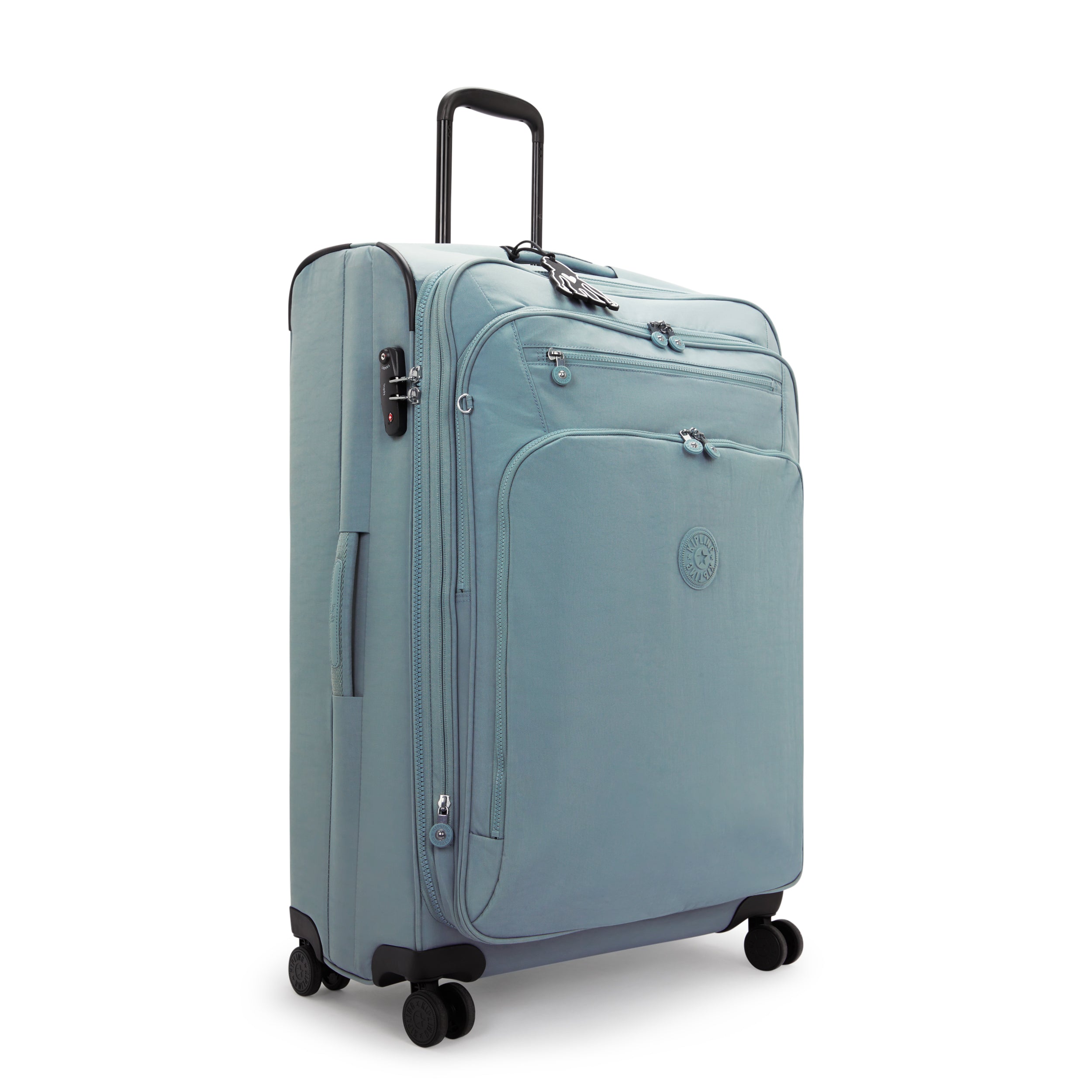 Kipling New Youri Spin L Relaxed Grey Large Expandable Wheeled Luggage I7930-3NL