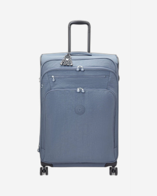 Kipling New Youri Spin L Blue Stone Large expandable wheeled luggage I7930-6FB