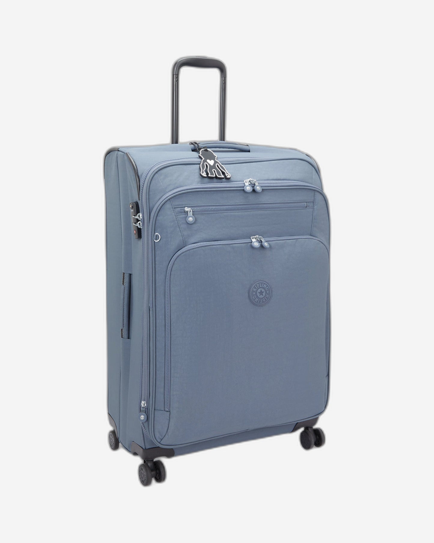 Kipling New Youri Spin L Blue Stone Large expandable wheeled luggage I7930-6FB