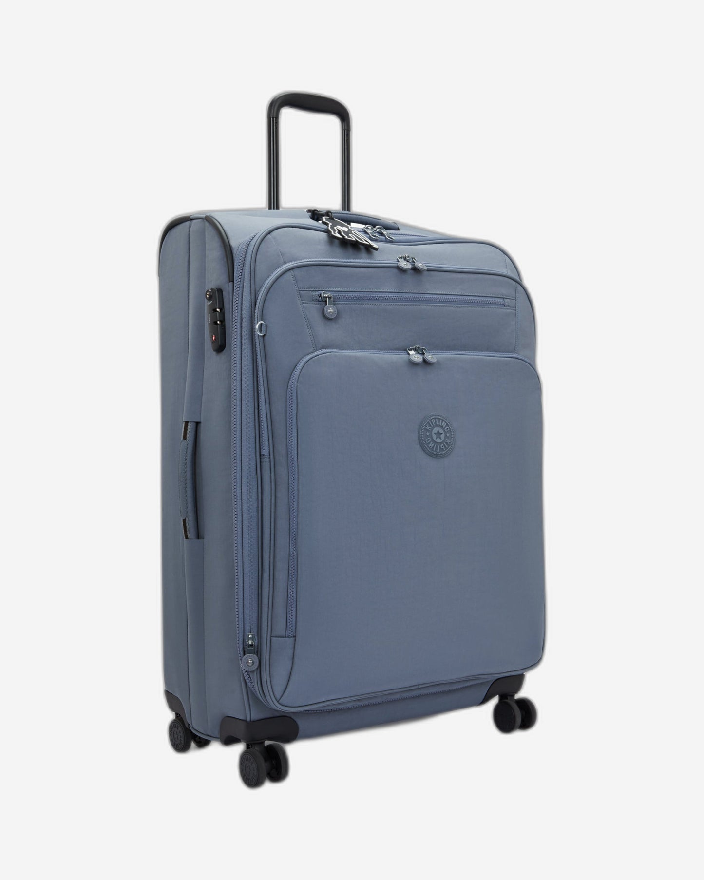 Kipling New Youri Spin L Blue Stone Large expandable wheeled luggage I7930-6FB