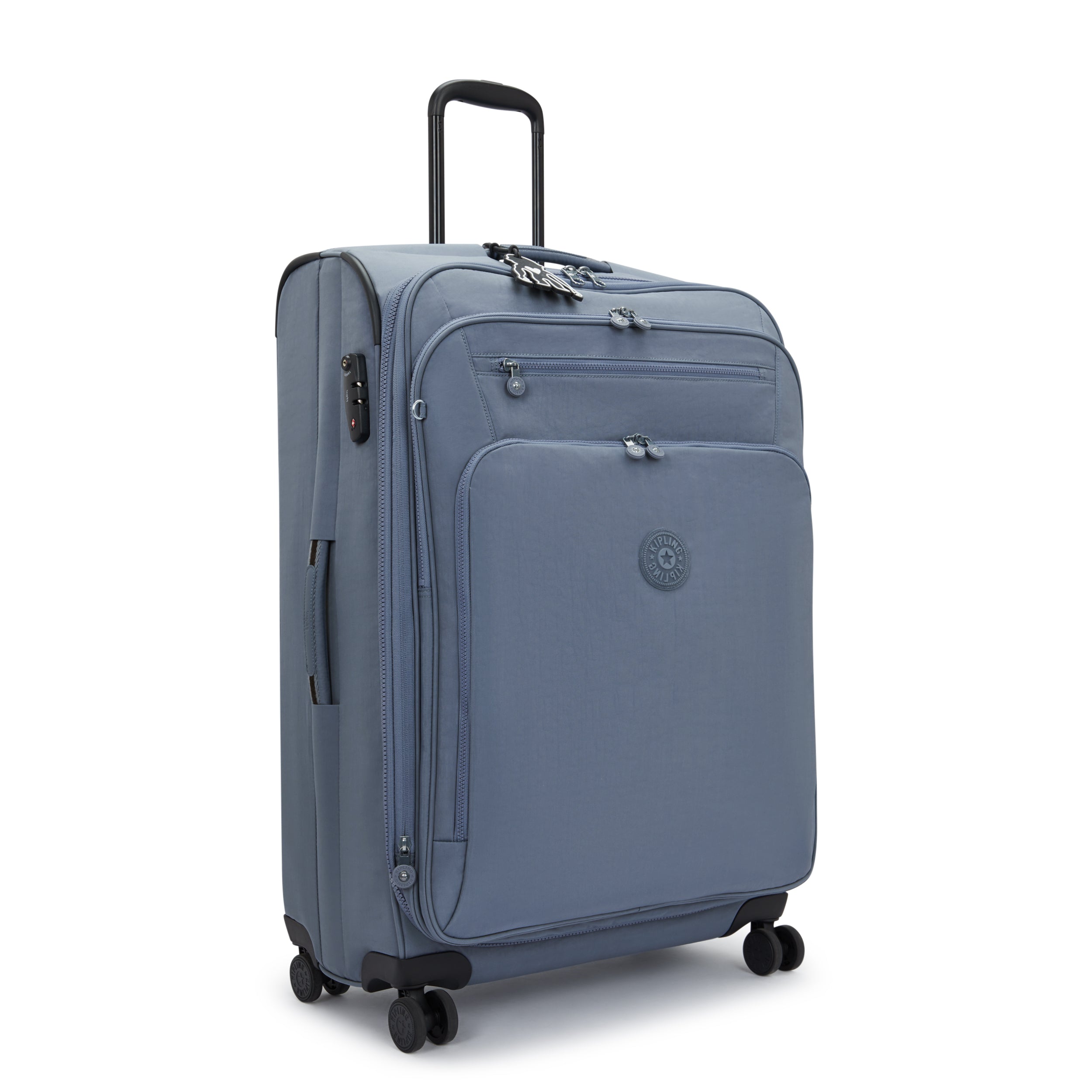 Kipling New Youri Spin L Blue Stone Large expandable wheeled luggage I7930-6FB
