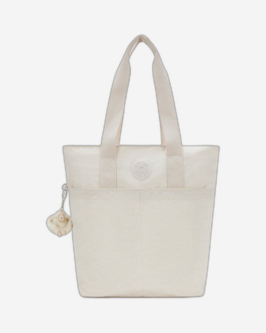 Kipling Hanifa Hideaway Beige Tote Bag I7937-7JR
