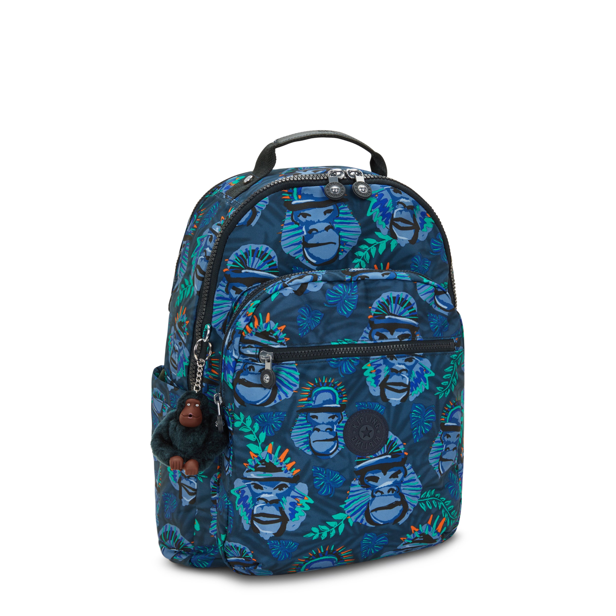 Kipling Seoul College Blue Monkey Fun Large Backpack C2I7973-8HJ