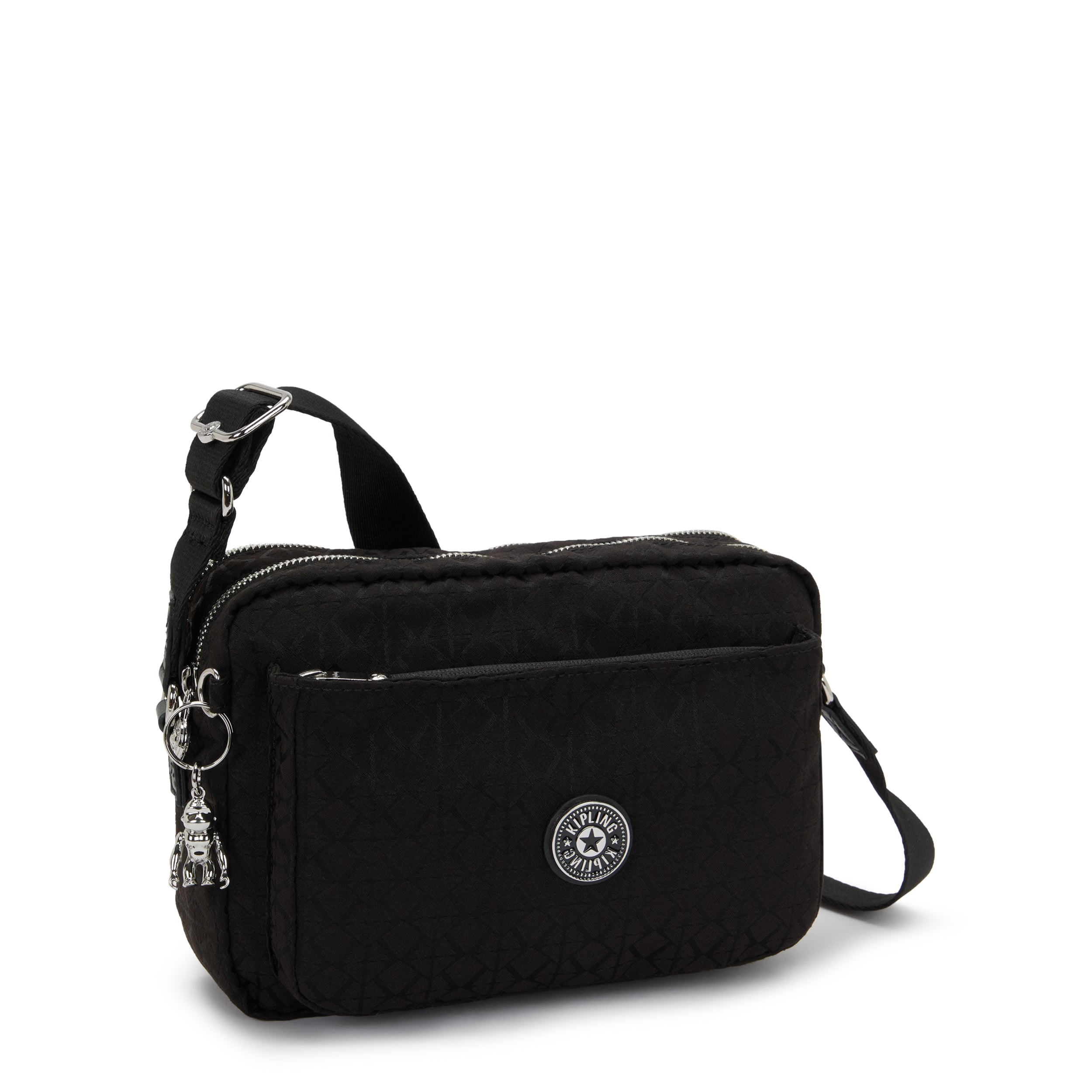 Kipling Abanu M Noir Sign Jq Medium crossbody I8024-4NW