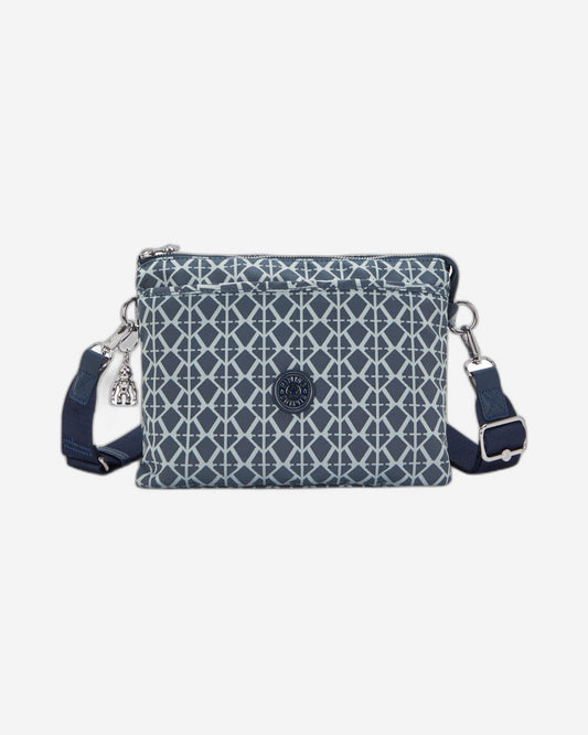 Kipling Riri L Navy Sign Jq Medium crossbody (with removable shoulderstrap) I8044-8DM