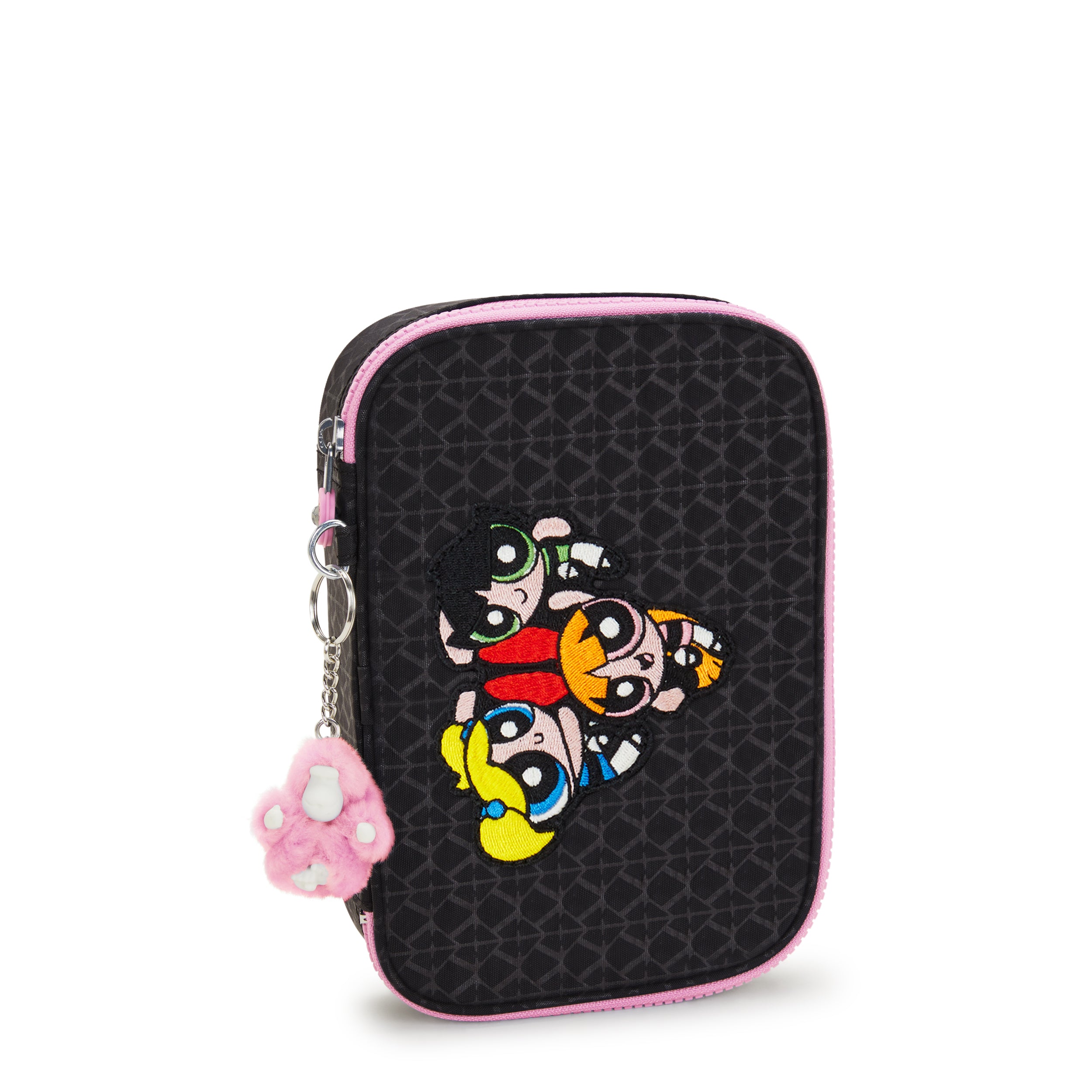 Kipling 100 Pens Powerpuff Girls Black Large Pencase I8122-8PP