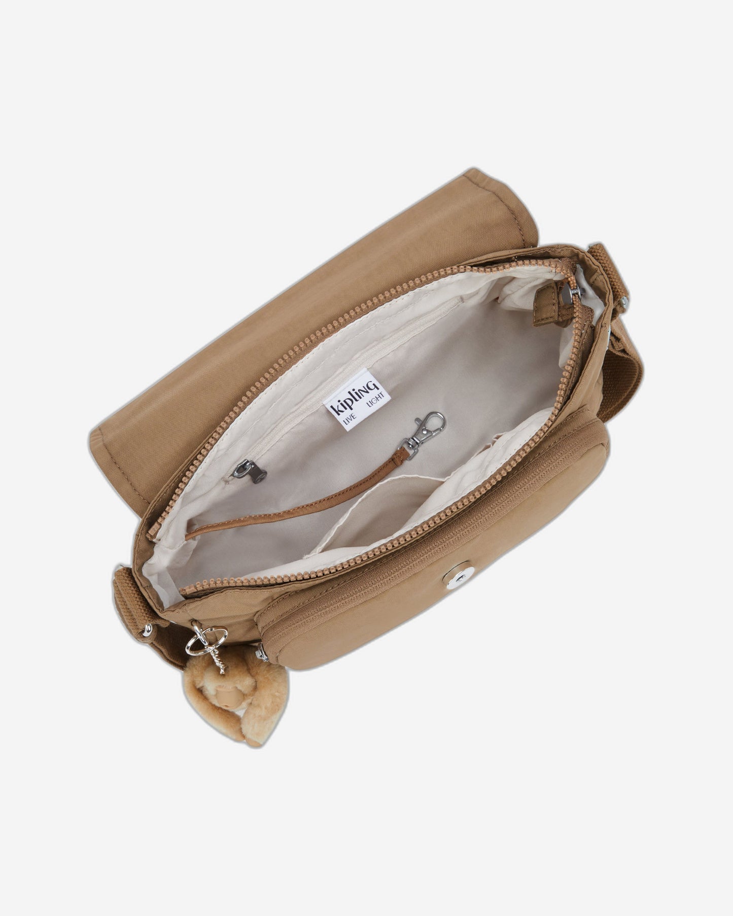 Kipling Dalma Early Tan Medium crossbody (with expandable zip) I8123-7CN