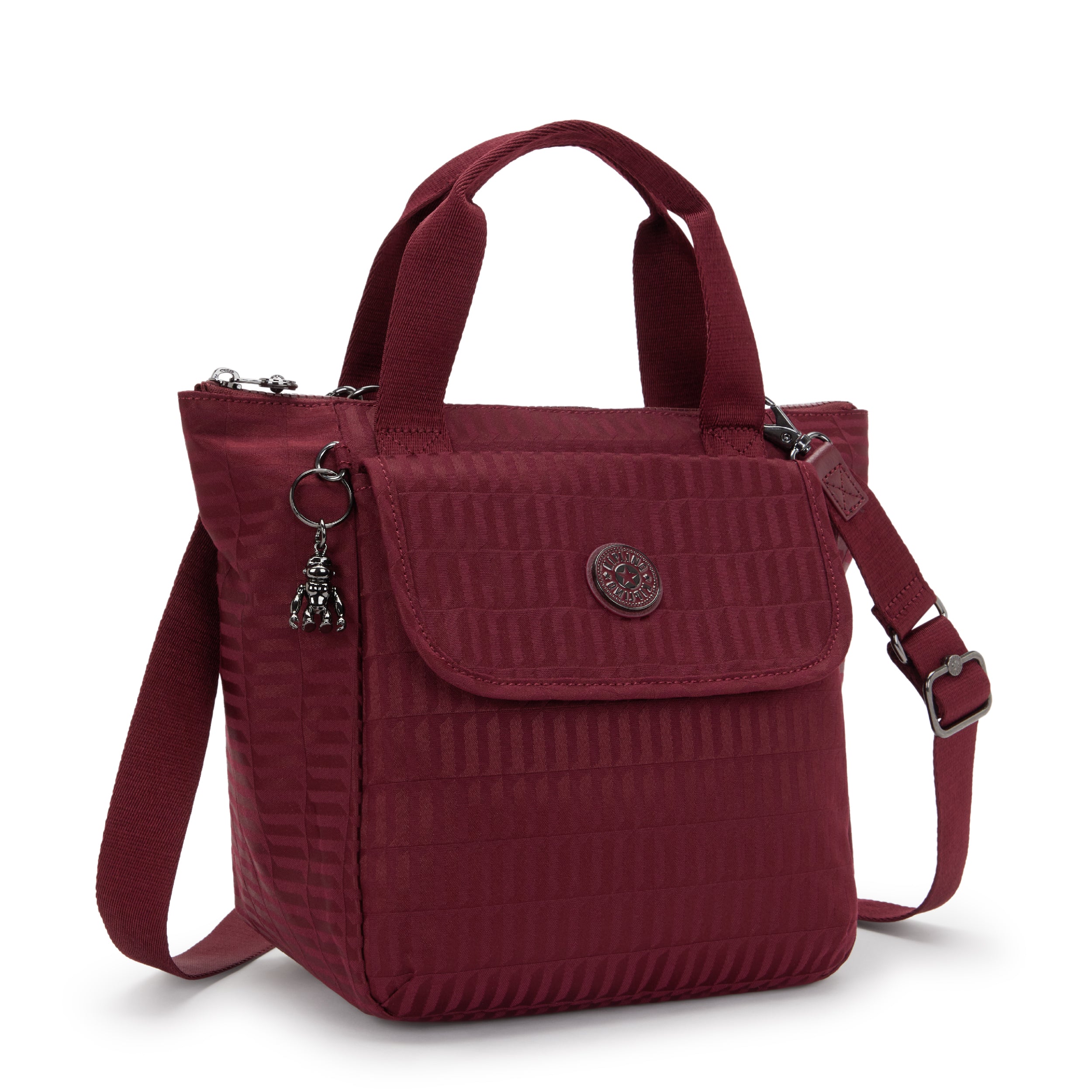 Kipling Awakea Maroon Tile Jq Medium lunchbag (with removable shoulderstrap) I8630-9HX