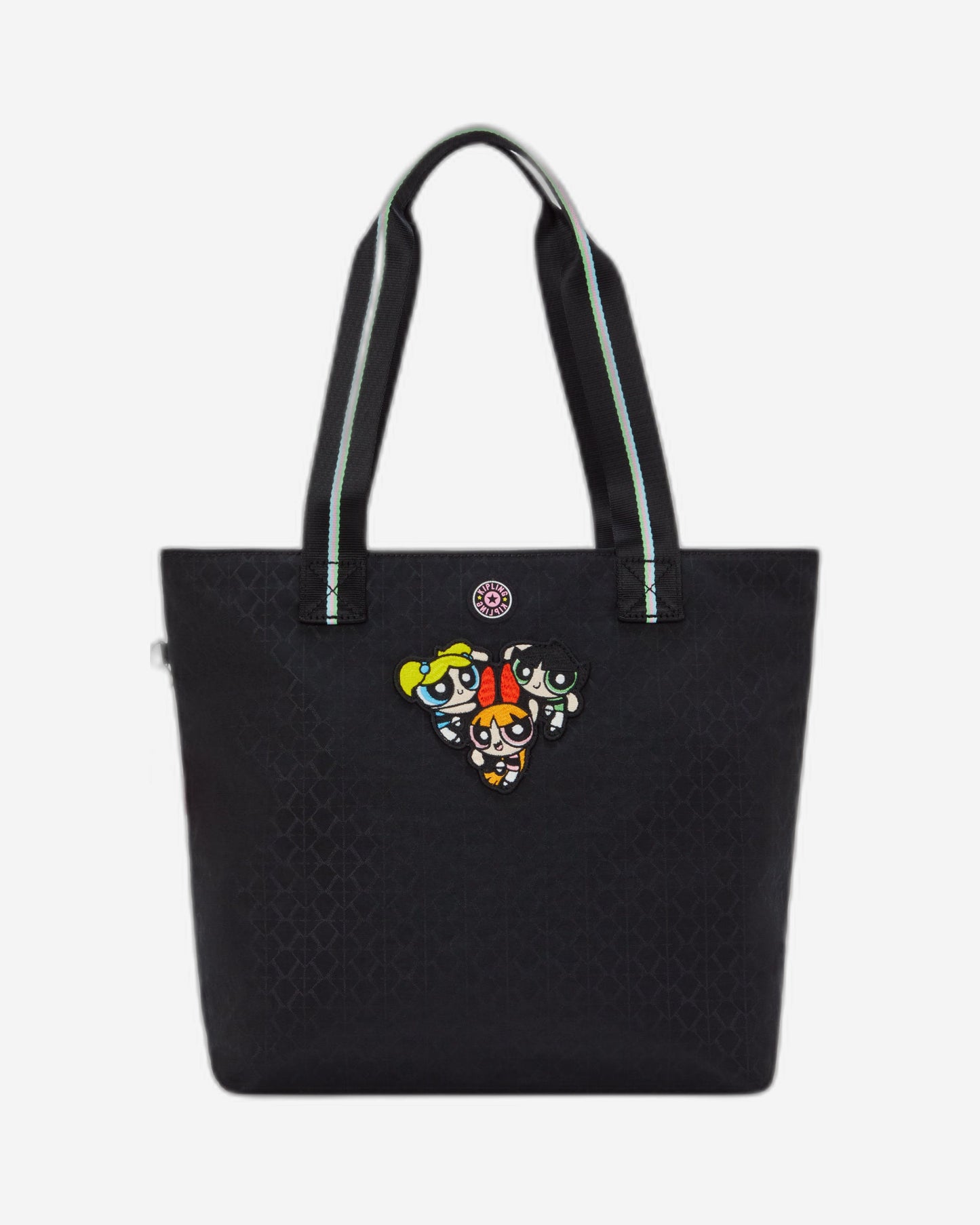 Kipling Hye Lap Powerpuff Girls Black Medium Tote I8905-8PP