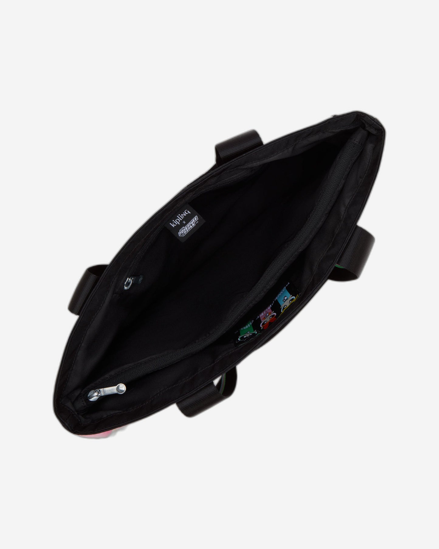 Kipling Hye Lap Powerpuff Girls Black Medium Tote I8905-8PP