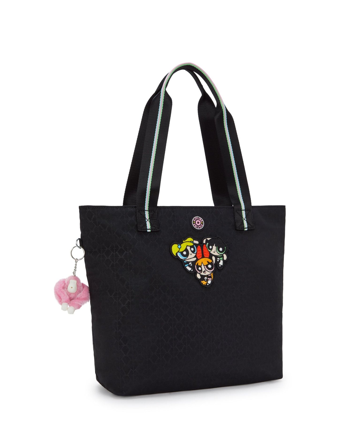 Kipling Hye Lap Powerpuff Girls Black Medium Tote I8905-8PP
