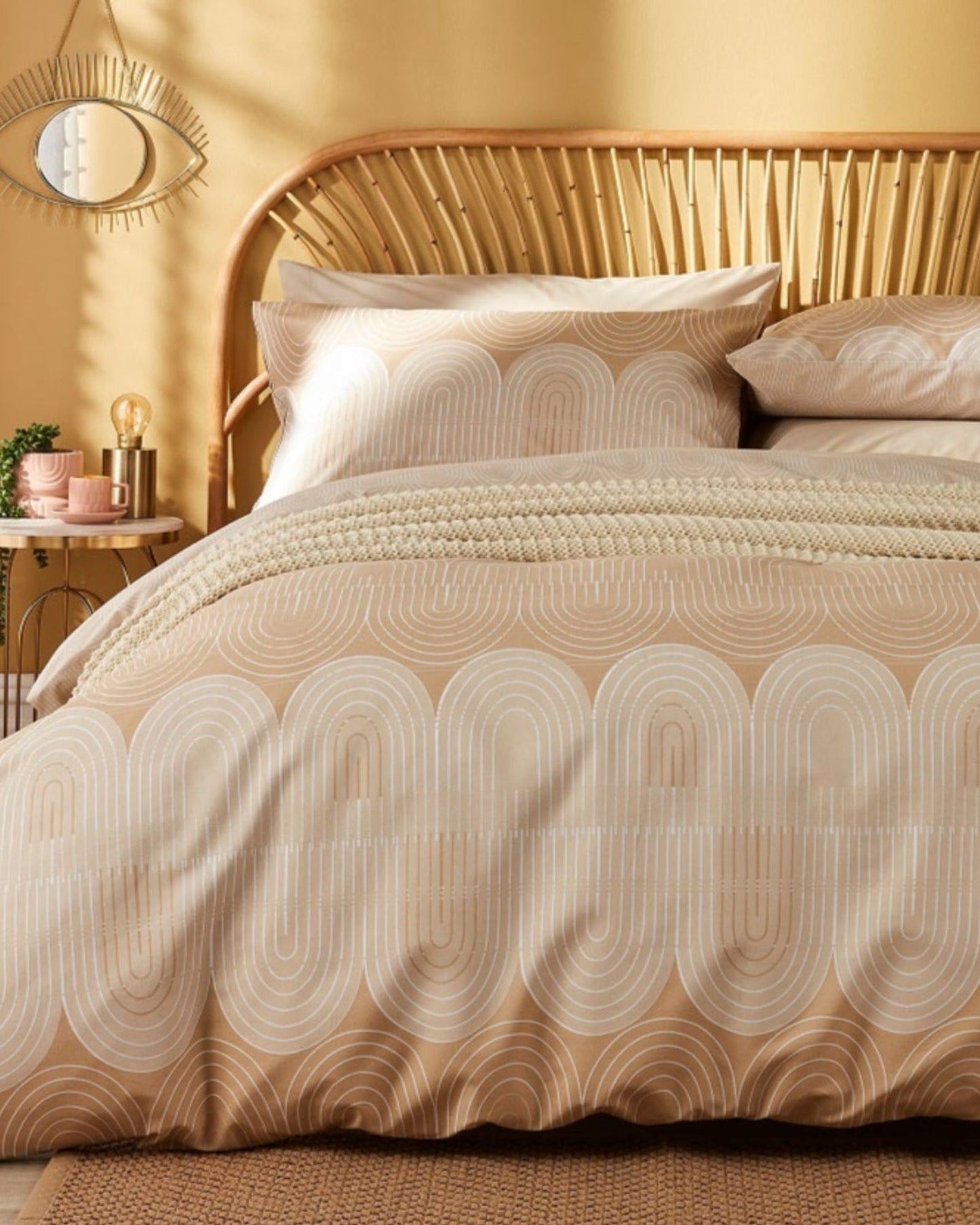 Living by Christy "Kotake" Duvet Cover Set in Honey (Gold)