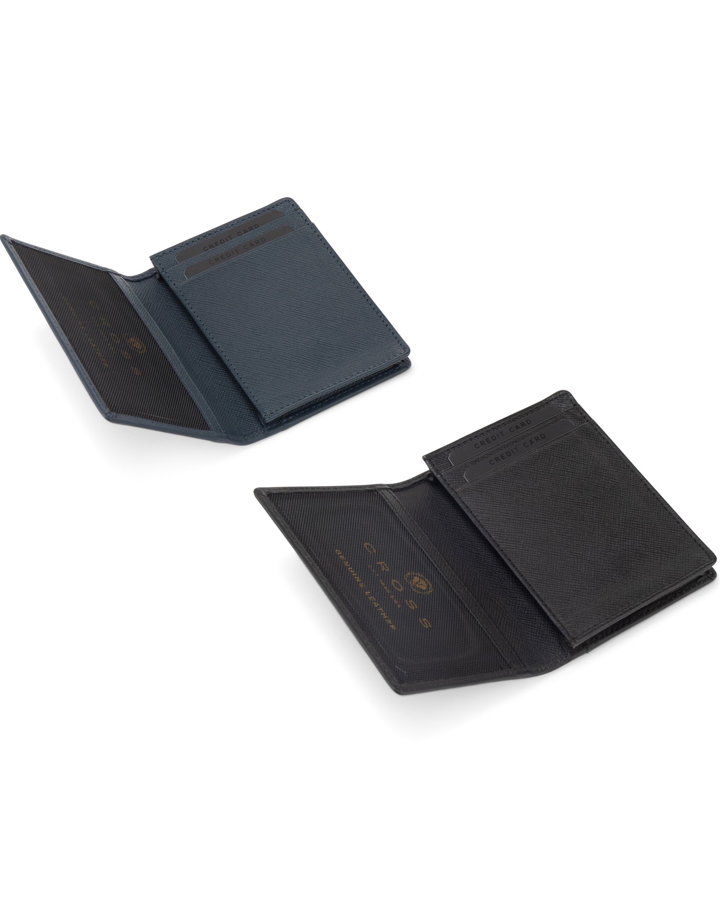 Cross Soft Grain Leather Business Card Case - Navy Blue