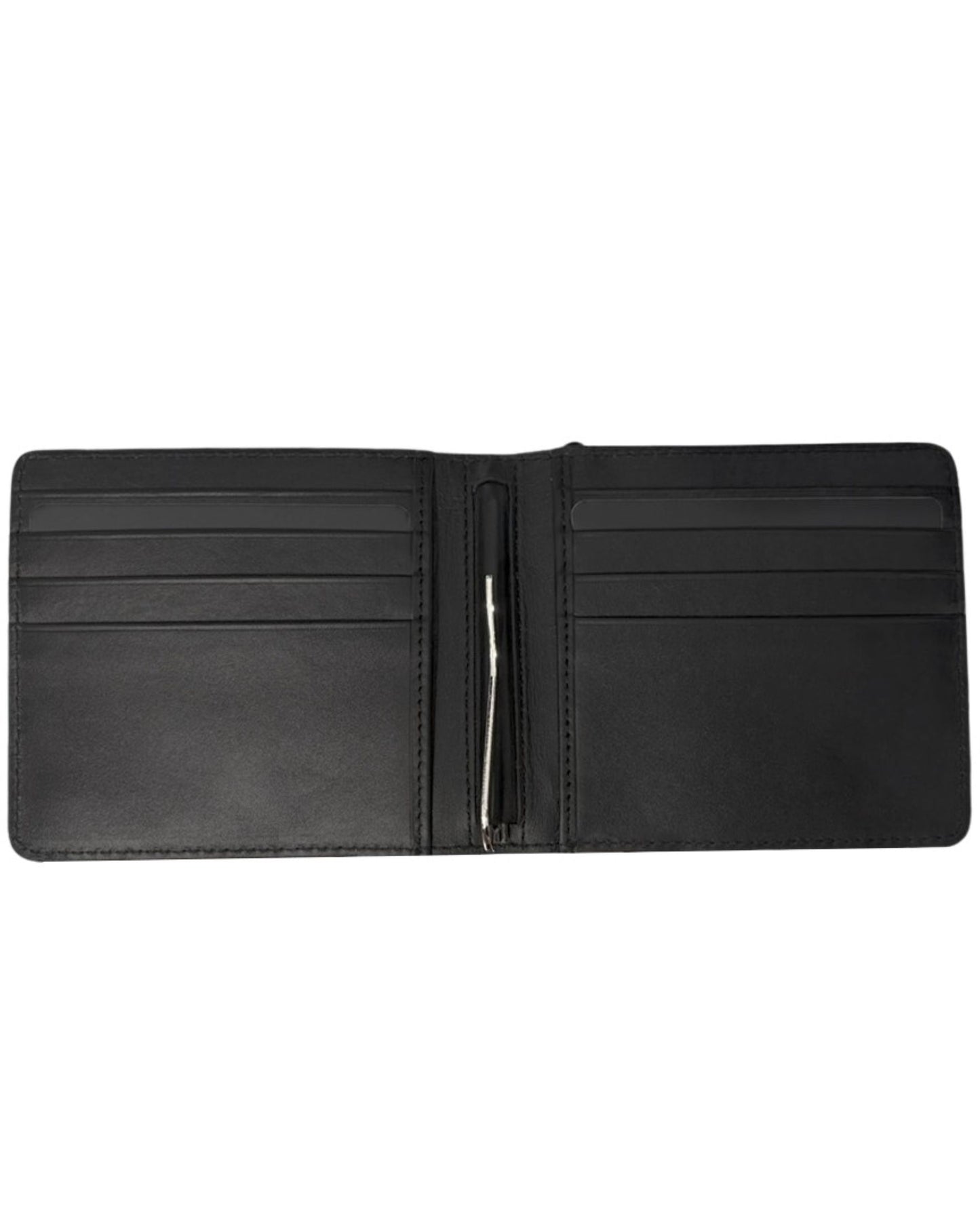 Cross Leather Clip Wallet - Black