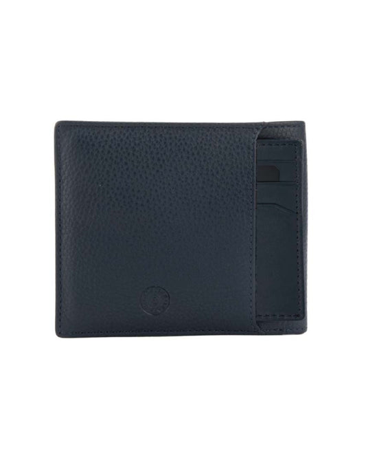 Cross Pebble Leather 6Cc Classic Fold Wallet With 6Cc Cardholder - Navy Blue