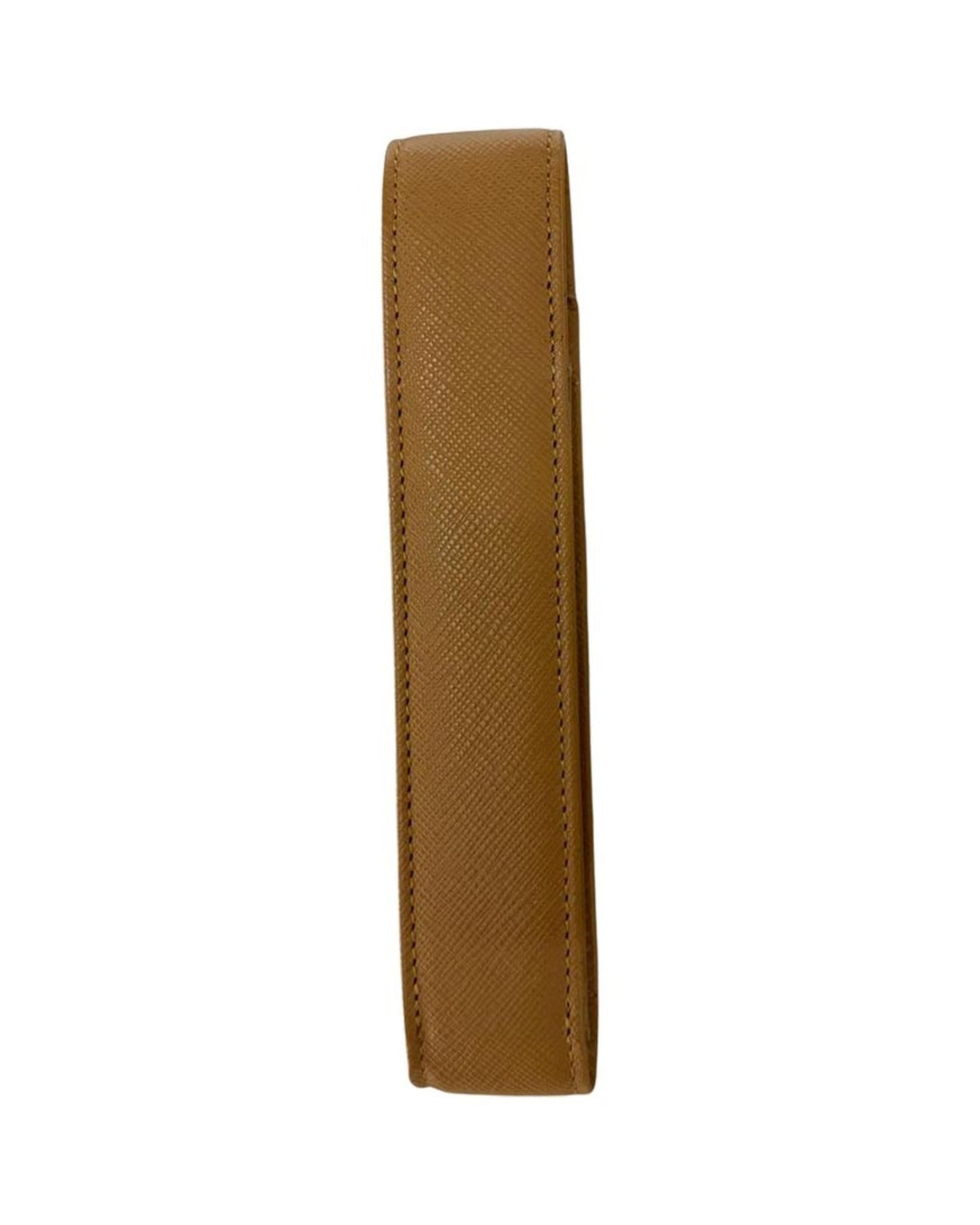 Cross Leather Single Pen Case With Flap  Mocha