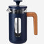 Lc Pisa Cafetiere 3 Cup Navy Wood Handle