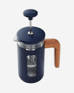 Lc Pisa Cafetiere 3 Cup Navy Wood Handle