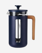 Lc Pisa Cafetiere 8 Cup Navy Wood Handle