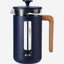 Lc Pisa Cafetiere 8 Cup Navy Wood Handle