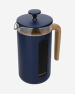 Lc Pisa Cafetiere 8 Cup Navy Wood Handle