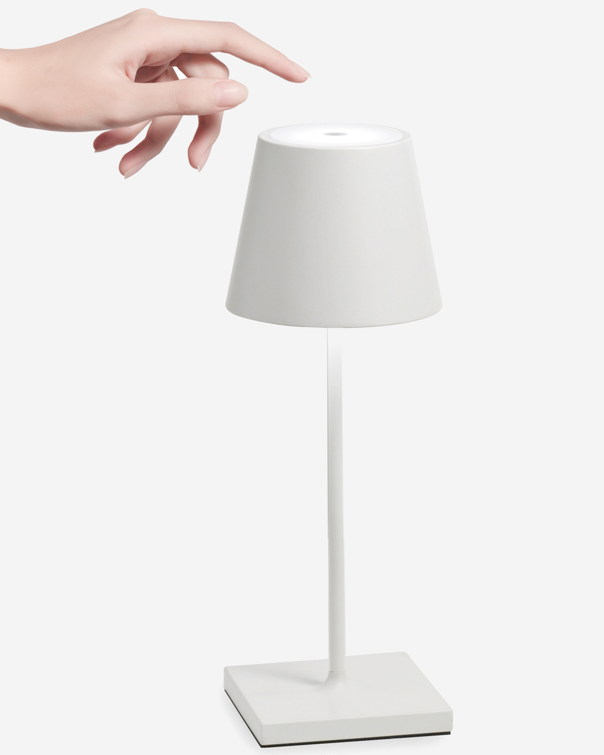 Zafferano Poldina Mini Pro Table Lamp Matt White No Plug
