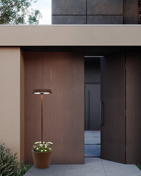 Zafferano Poldina Reverso Floor Lamp Corten