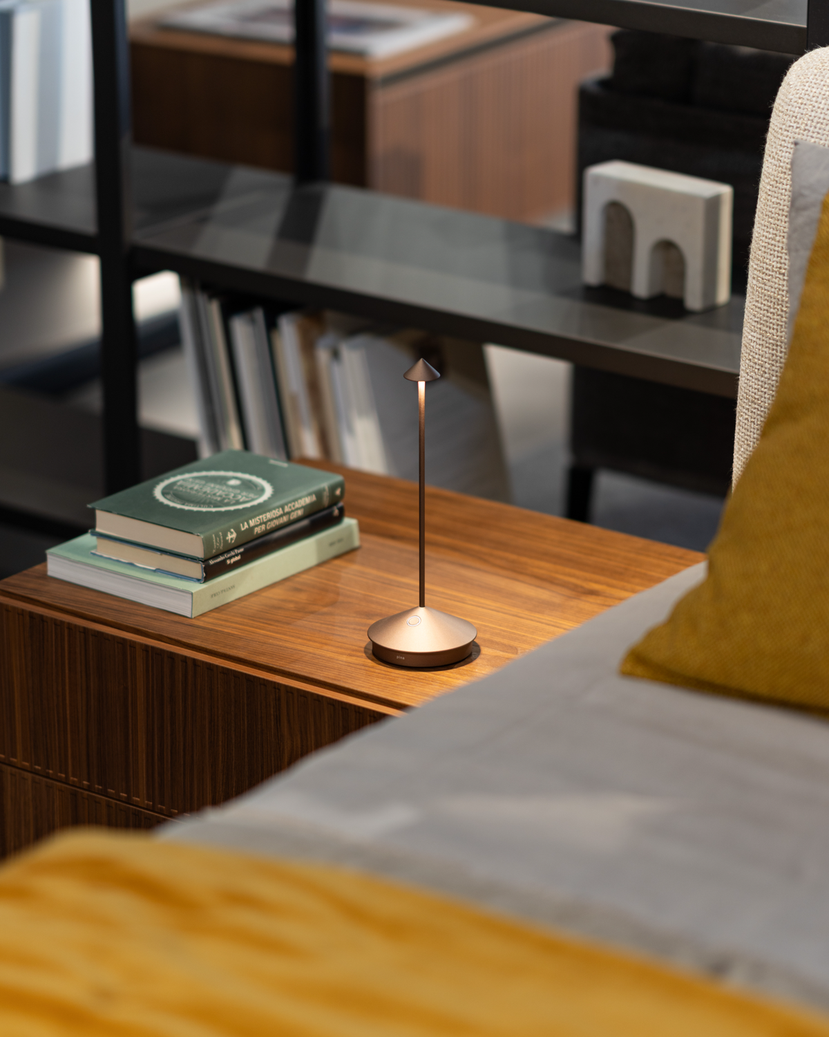 Zafferano Pina Pro Table Lamp Painted Matt Black No Plug