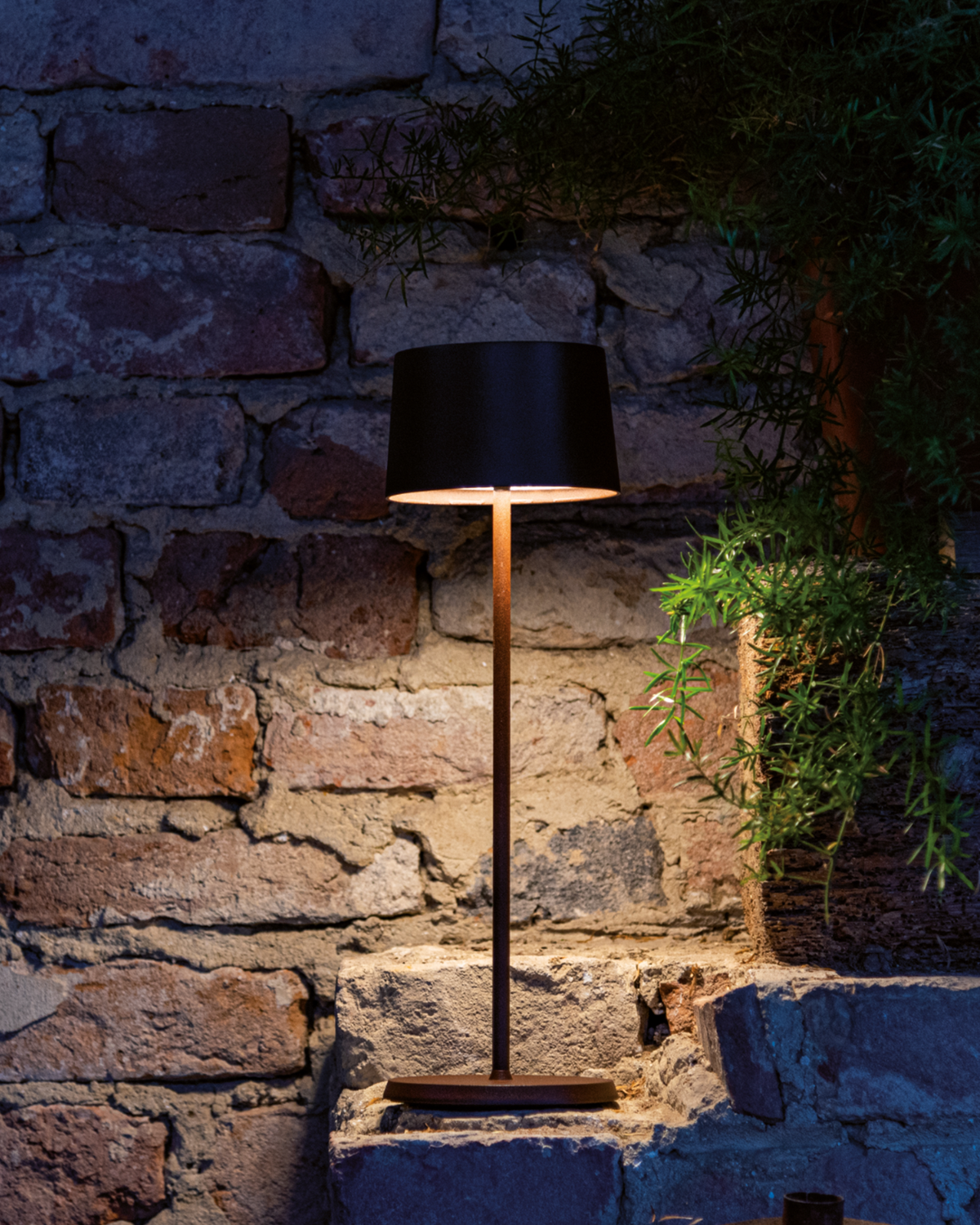 Zafferano Olivia Pro Table Lamp Painted Matt Rust No Plug