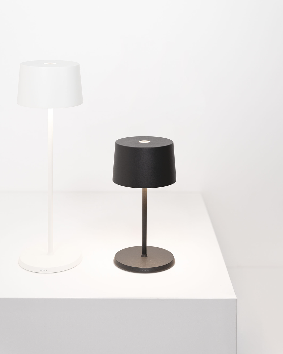 Zafferano Olivia Pro Mini Table Lamp Matt Dark Grey No Plug