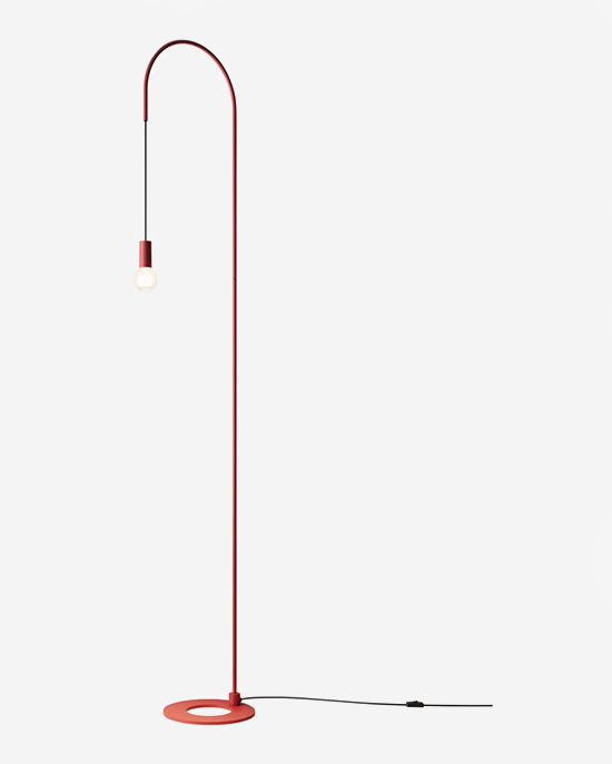 Filo Floor Lamp Matt Red LED Included