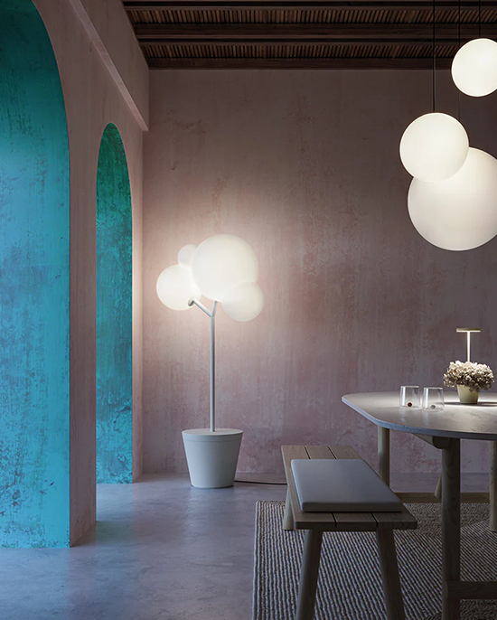 Zafferano Tree of Light Floor Lamp White Bulb