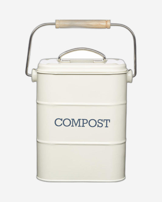 Ln Compost Bin 3 Litre Steel Cream