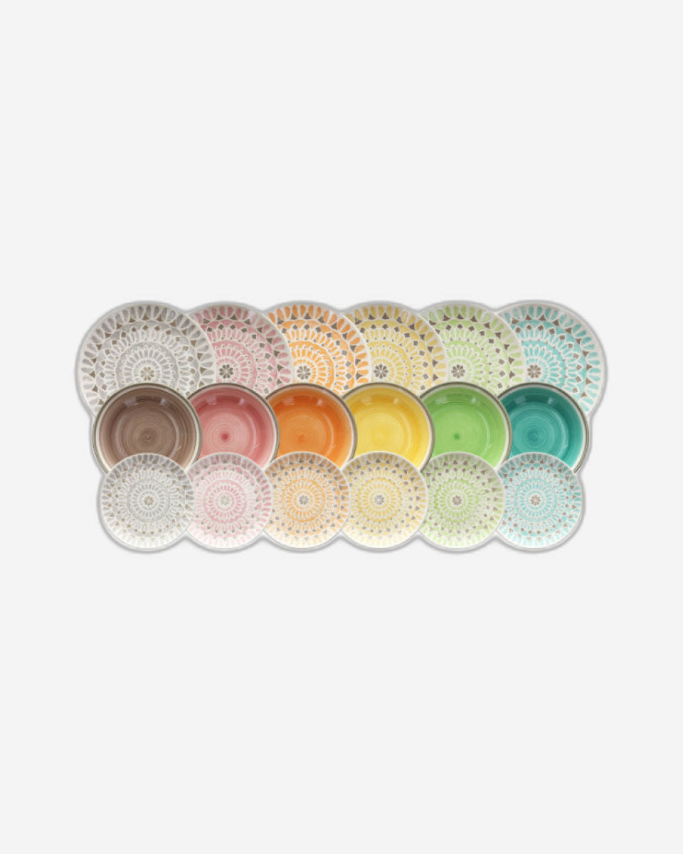 Tognana Dinner Set 18Pc Cape Town Multicolor