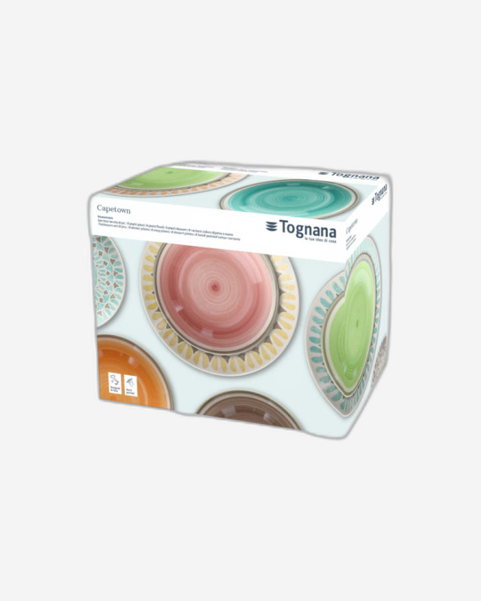Tognana Dinner Set 18Pc Cape Town Multicolor