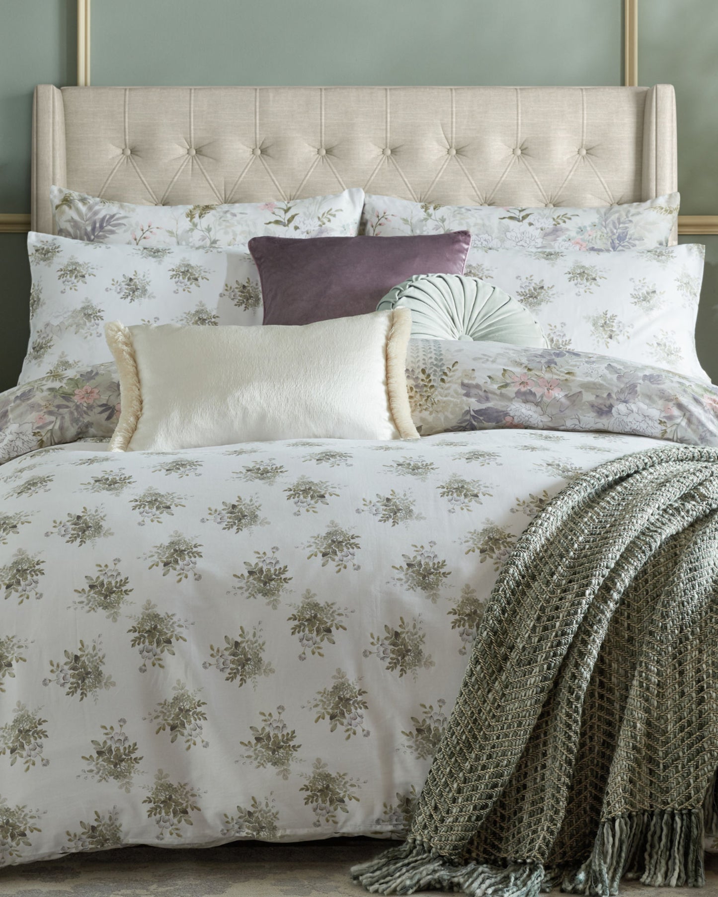 Laura Ashley "Linlithgow" Duvet Cover Set in Pale Lavender